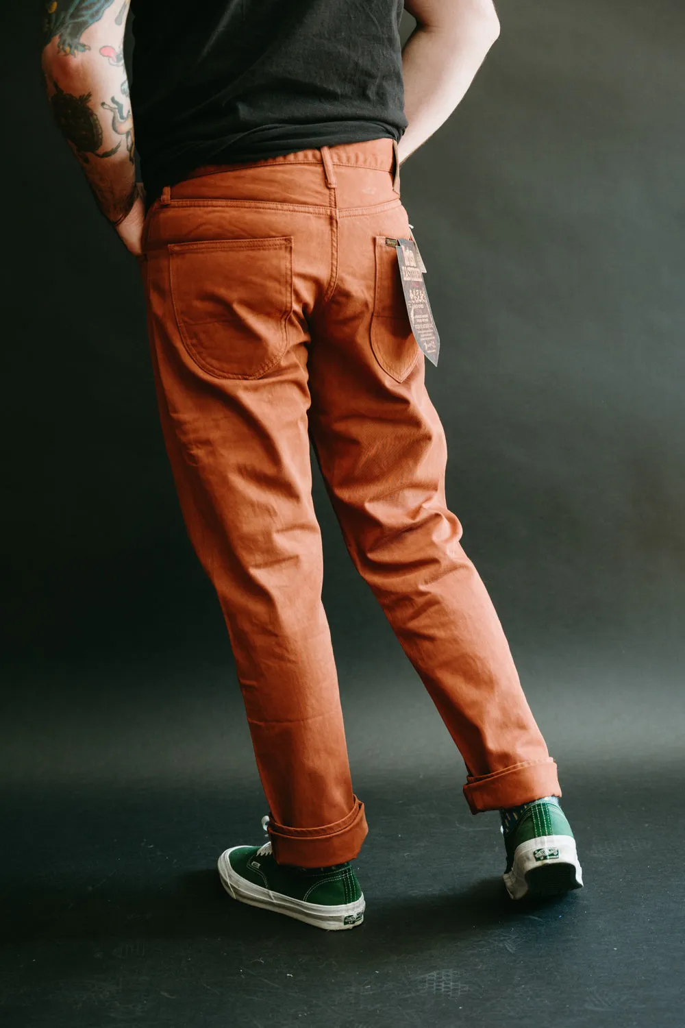1852S - "Amami Dorozome" Relaxed Tapered Mud Dyed Eastern Jeans - Brown