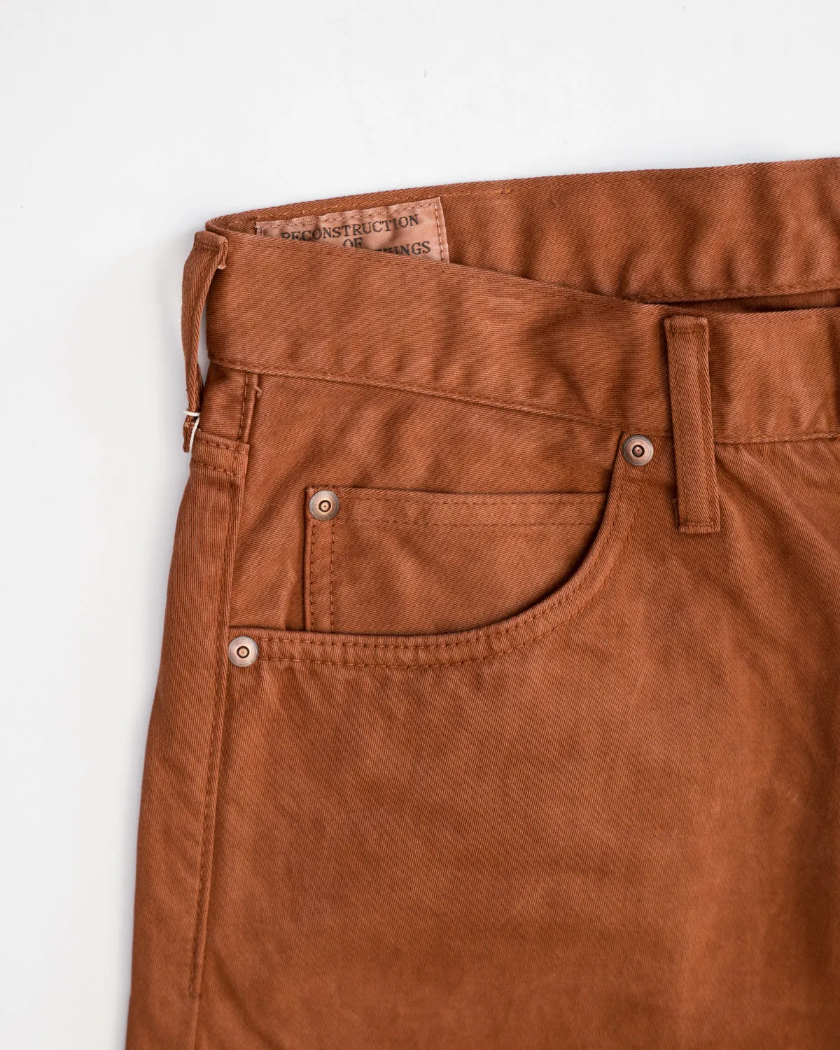 1852S - "Amami Dorozome" Relaxed Tapered Mud Dyed Eastern Jeans - Brown