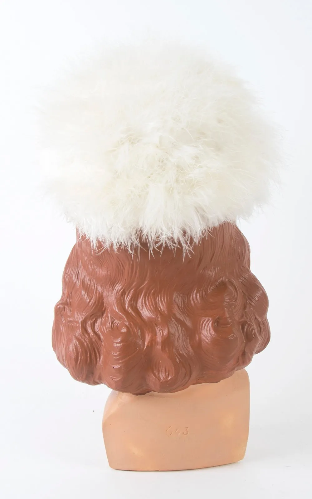 1960s White Marabou Feather Hat and Wrap Set