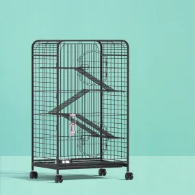 4-Level Metal Pet Cage with Ramps & Wheels - i.Pet