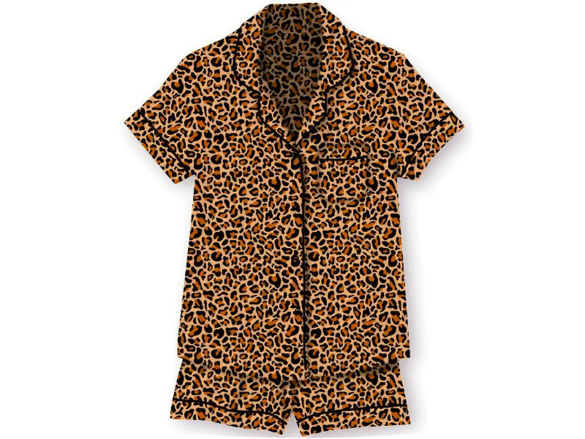Adult Cat's Meow Satin PJ Set