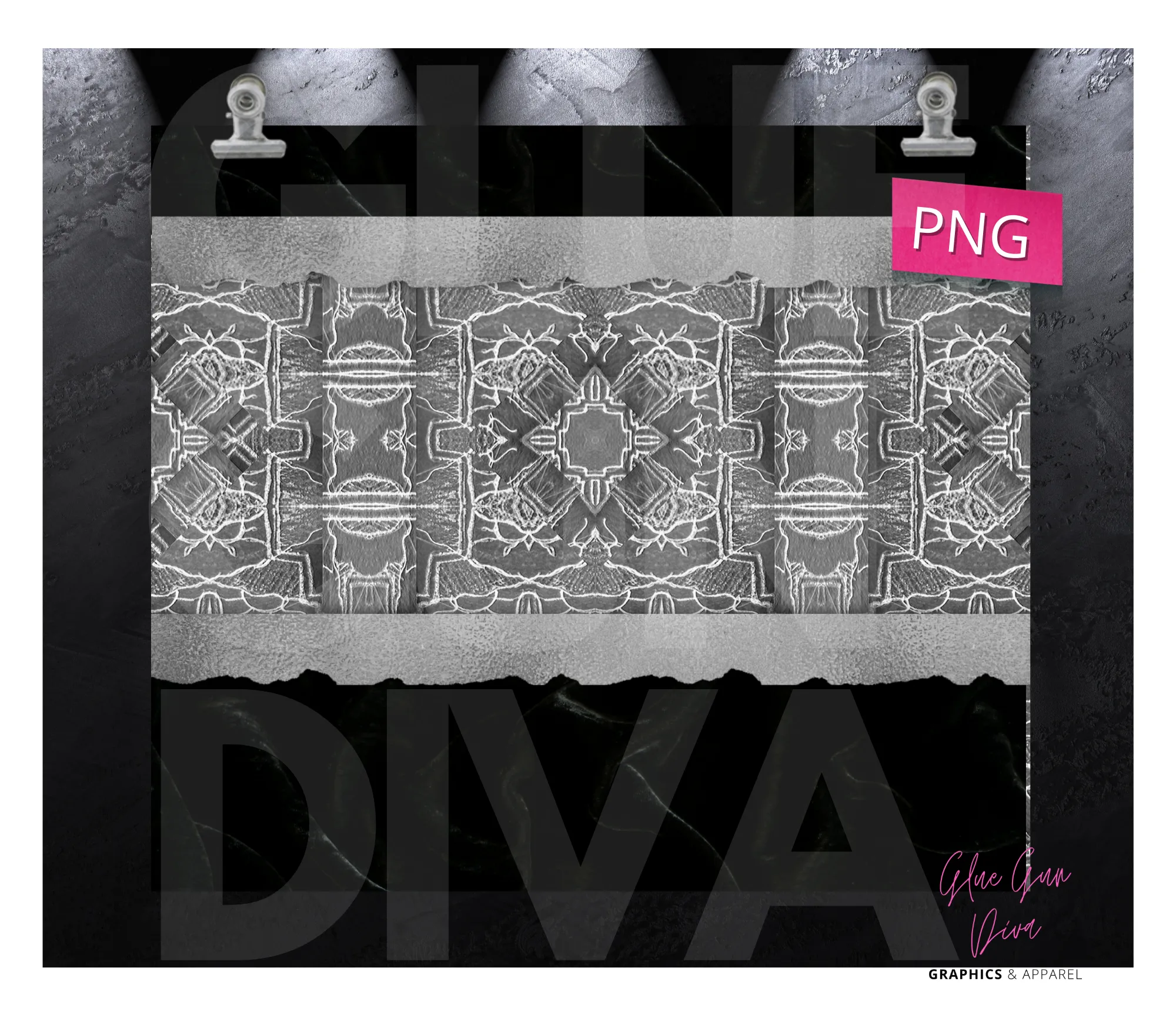 Black Velvet - Digital tumbler wrap for 20 oz skinny straight tumbler