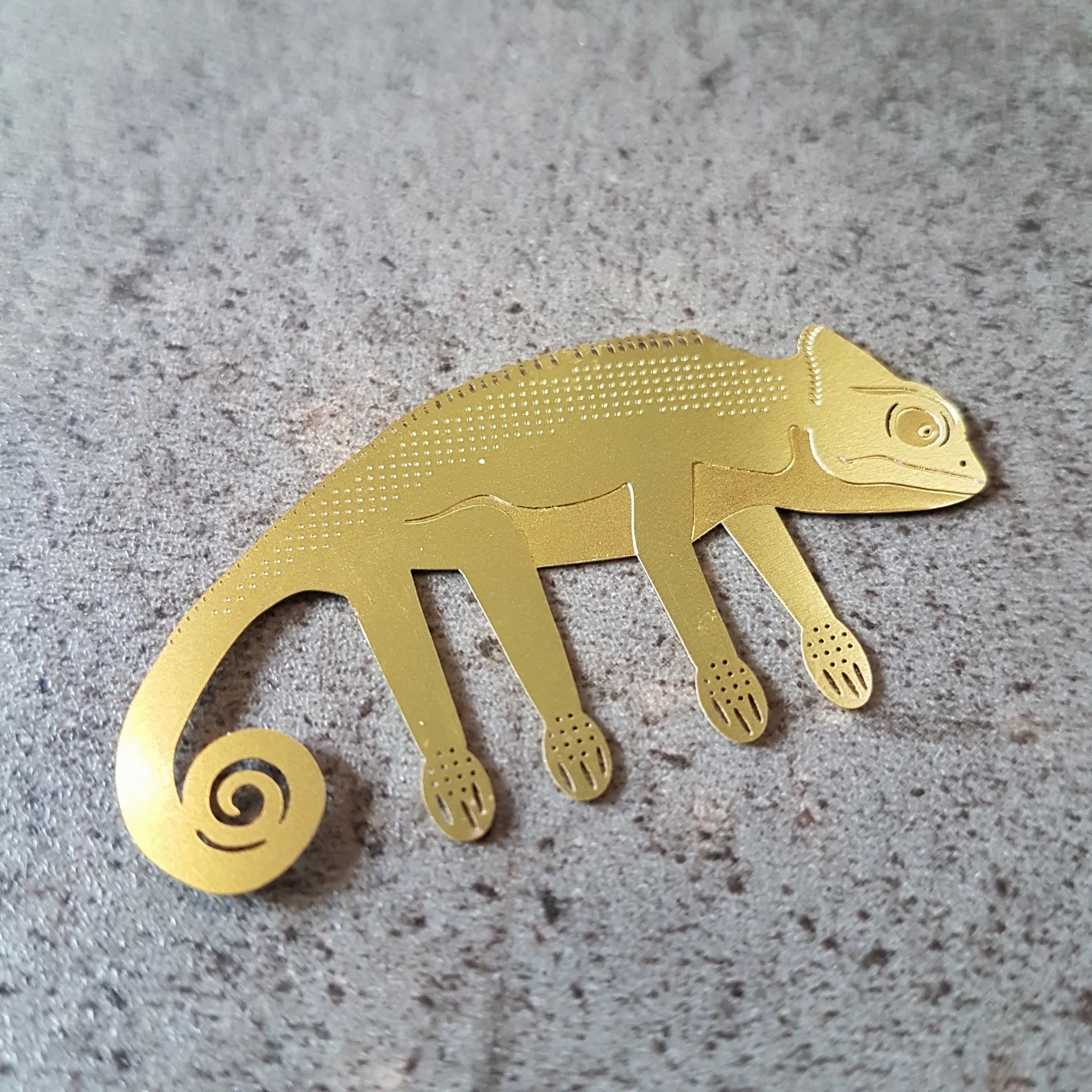 Brass plant animal - Chameleon