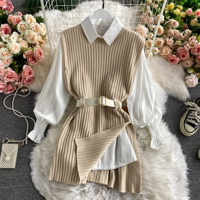 Client Nayyha In Our Terry Knitted Two Piece Dress