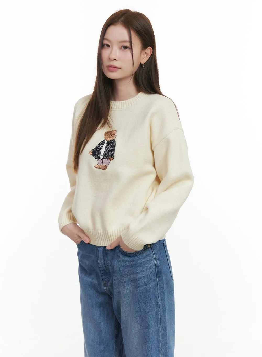 Cozy Embroidered Sweater OD418