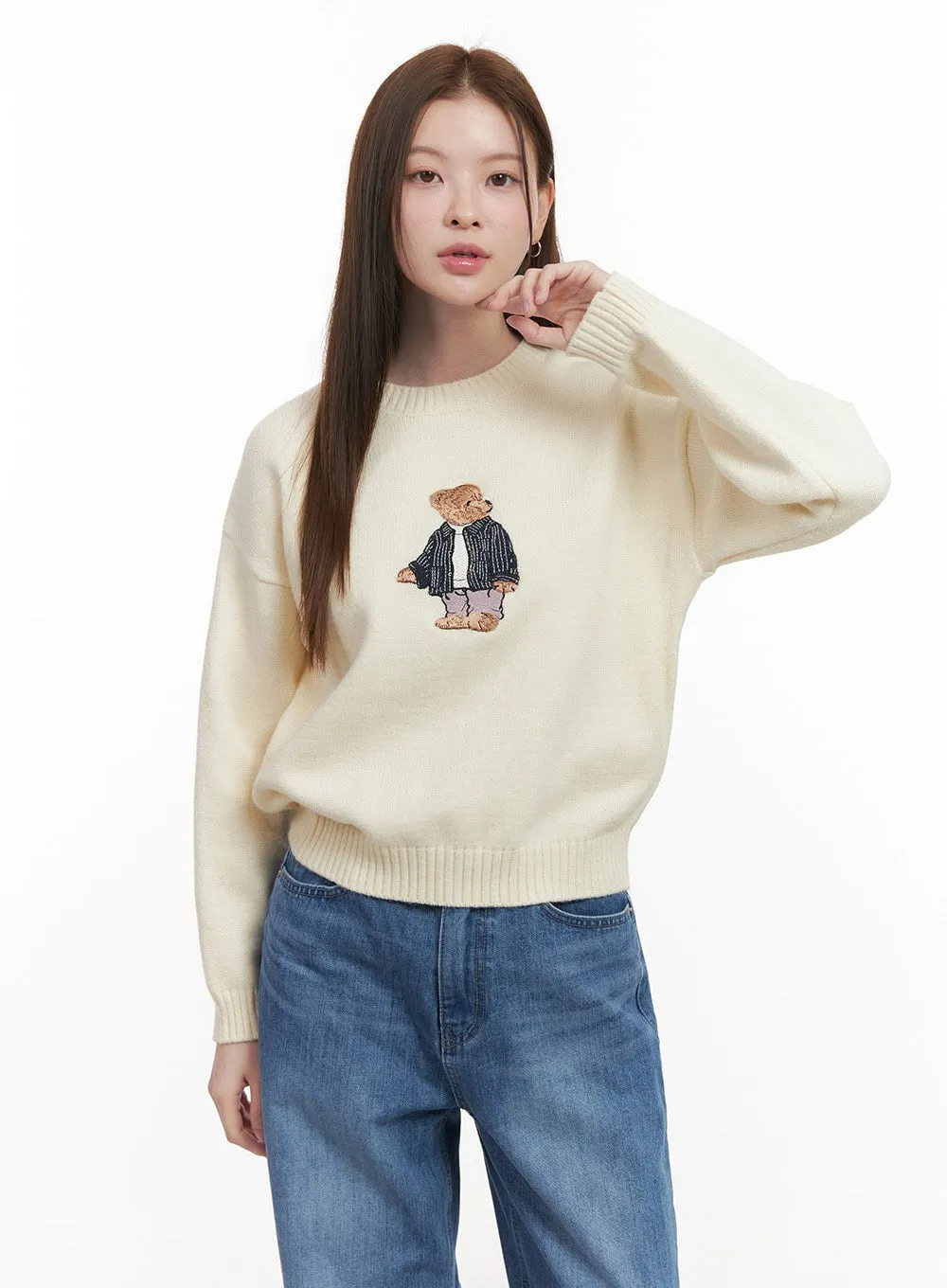 Cozy Embroidered Sweater OD418