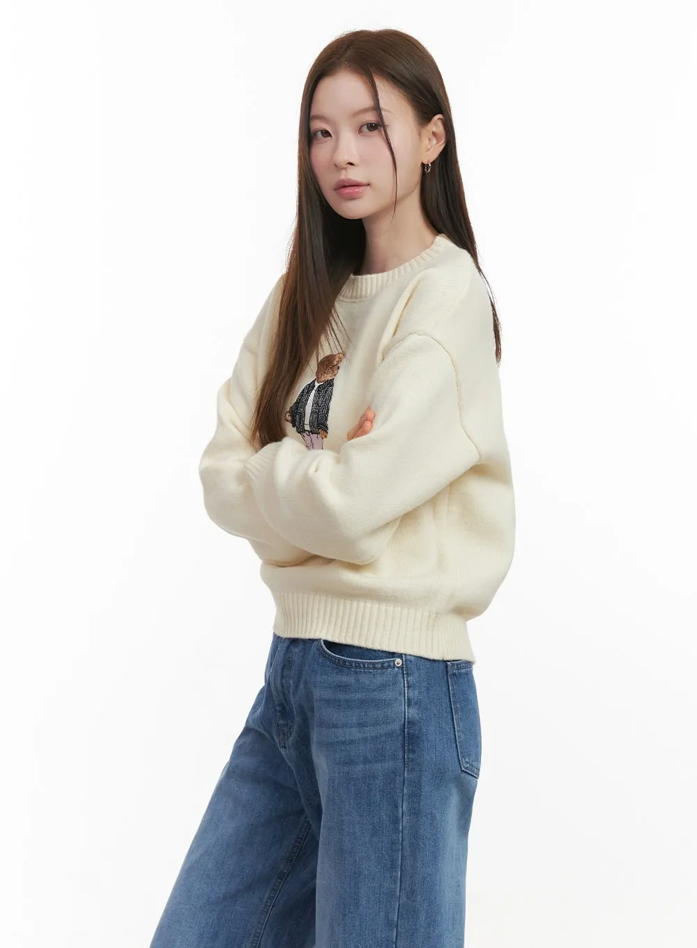 Cozy Embroidered Sweater OD418