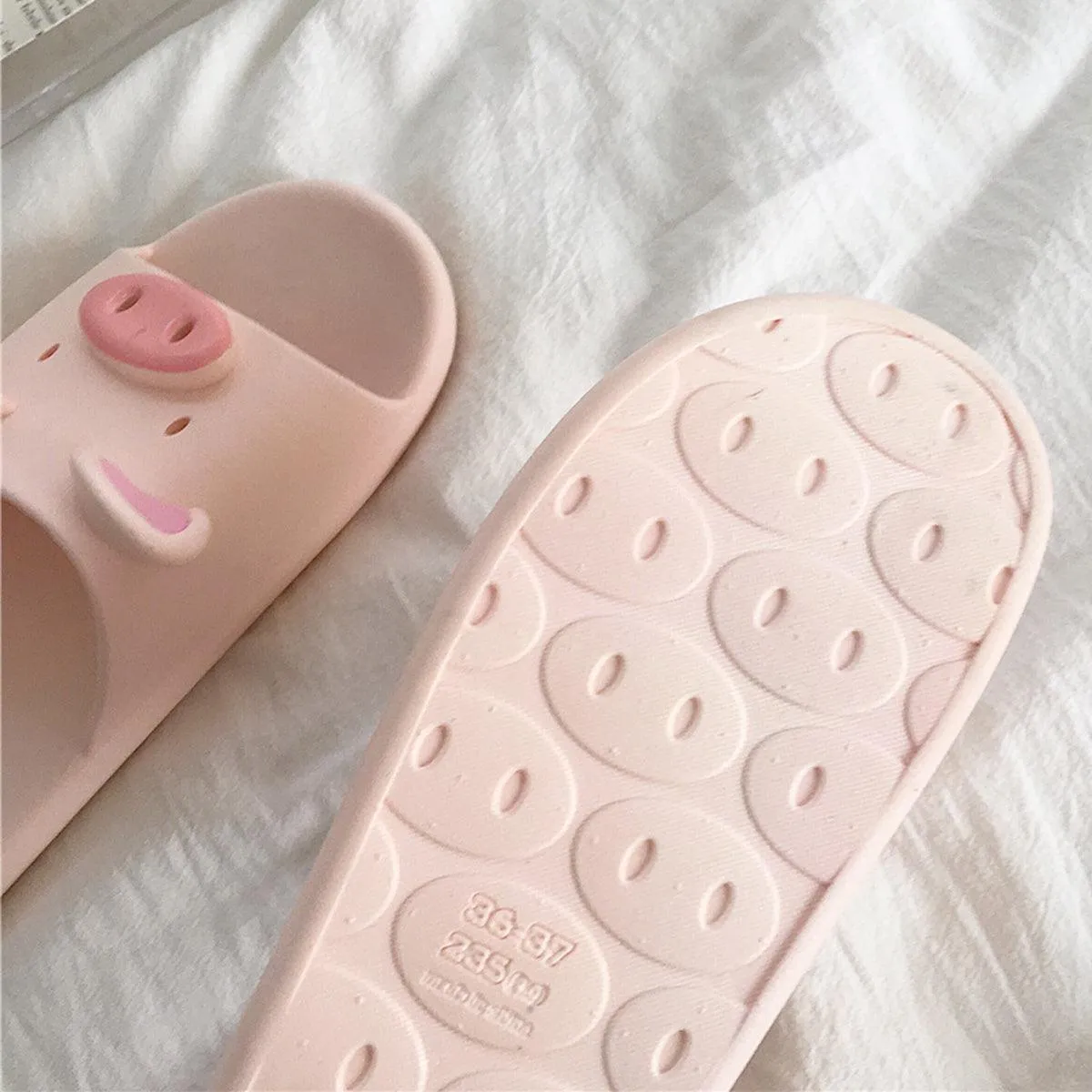 Cute Pink Pig Slides Softie Aesthetic