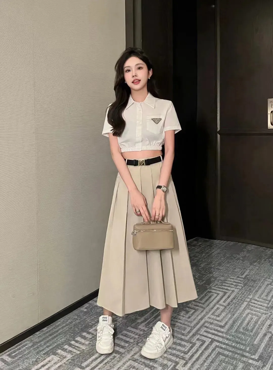 Designer Womens Dress Summer Beach Two Piece Dress for Womens Long skirt Luxury With print womens vest Loose waist clothing