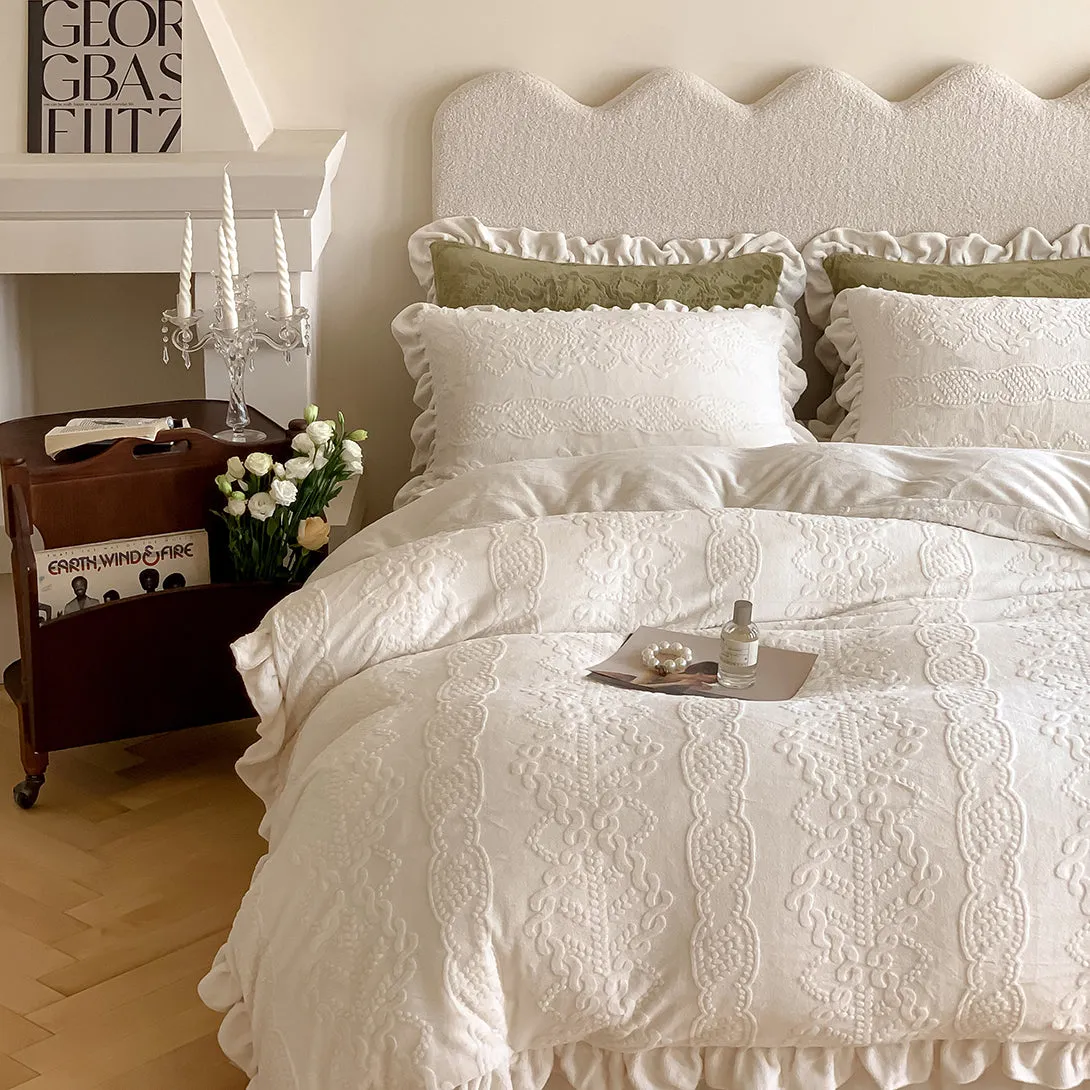 French Milk Velvet Warm Bedding Set