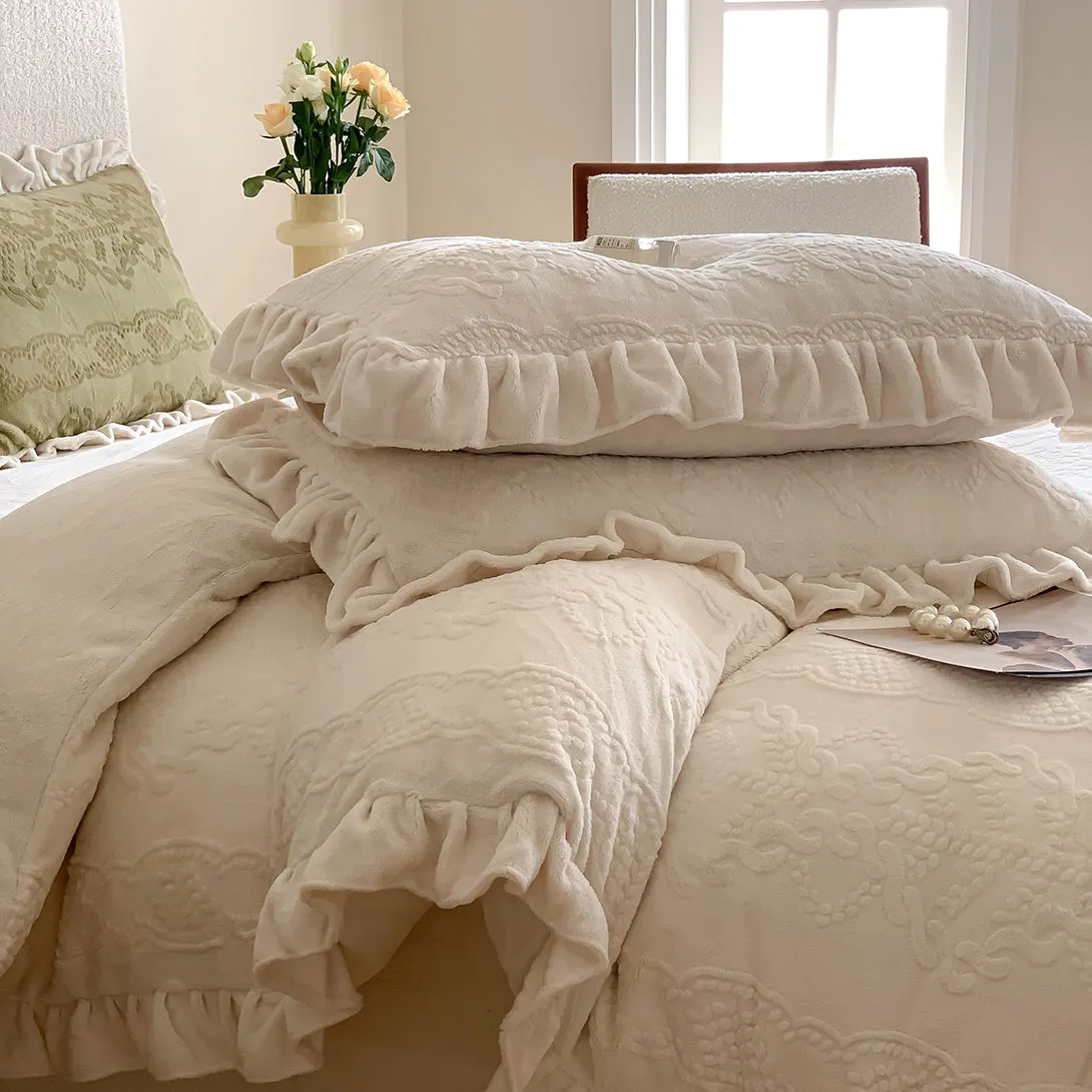 French Milk Velvet Warm Bedding Set