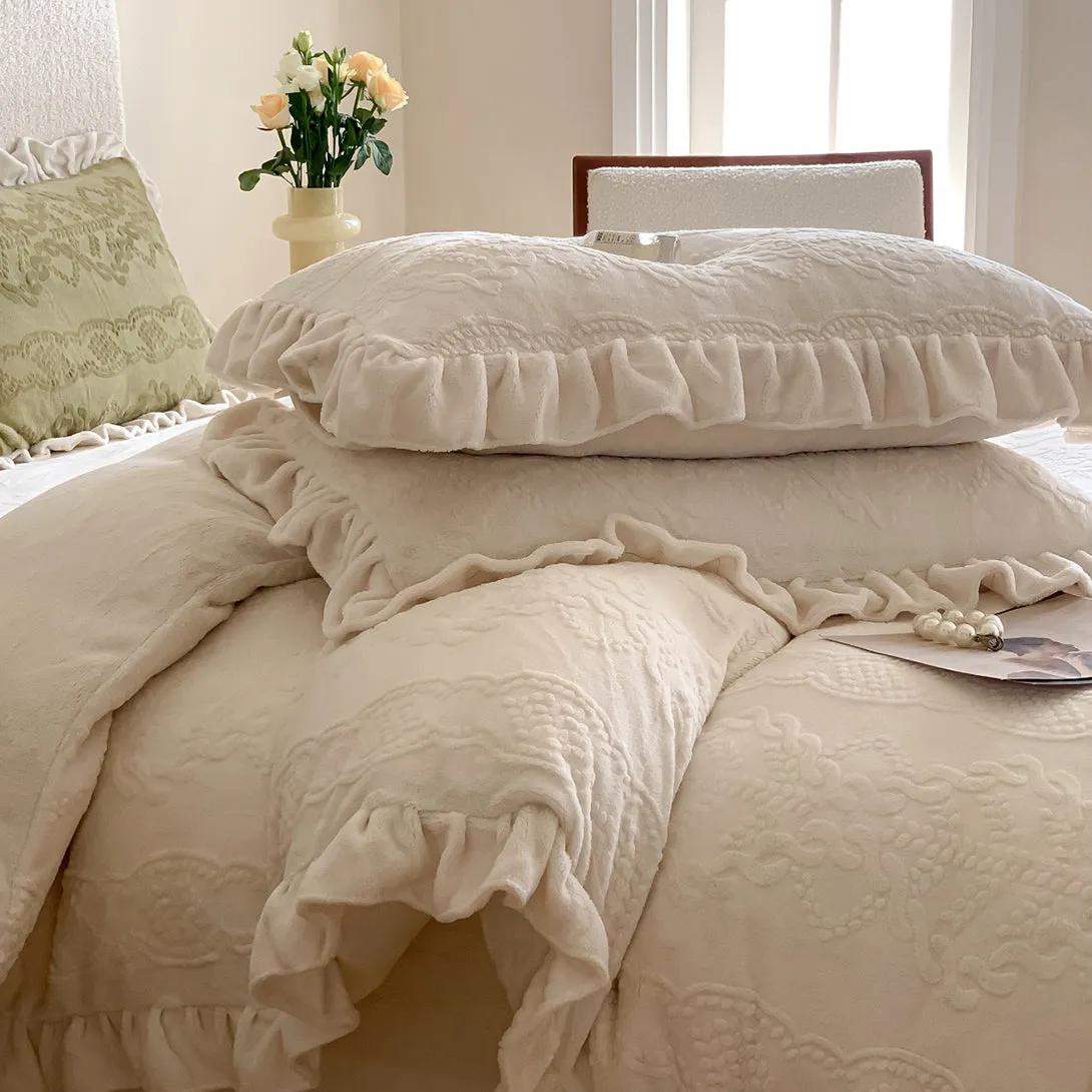 French Milk Velvet Warm Bedding Set
