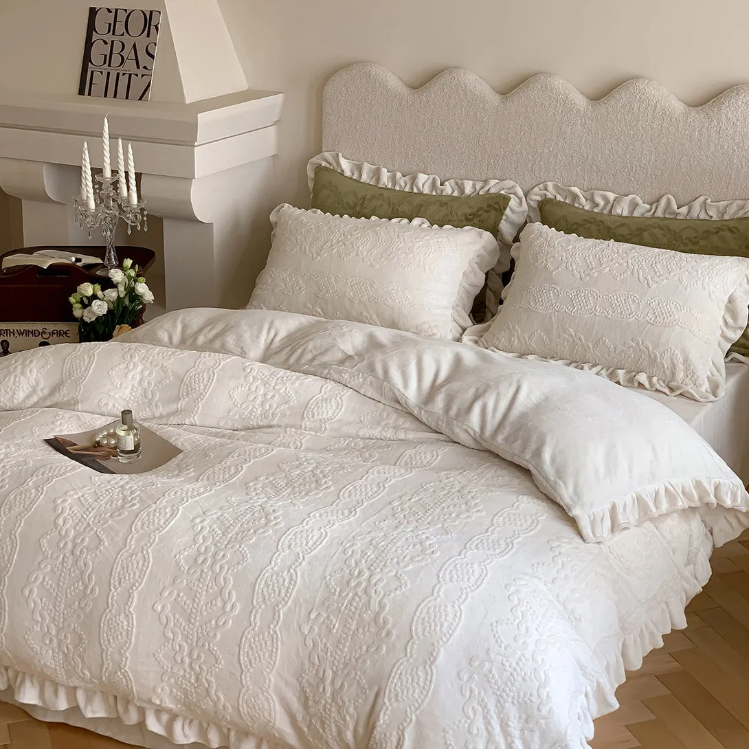 French Milk Velvet Warm Bedding Set