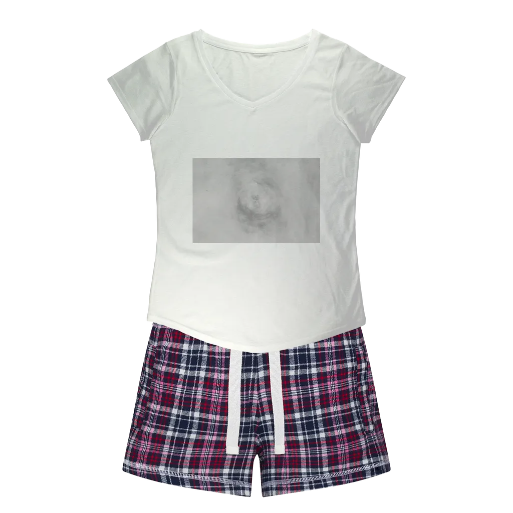 Illusion Women's Sleepy Tee and Flannel Short