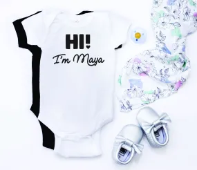 Introduction Onesie | Hi I'm ______