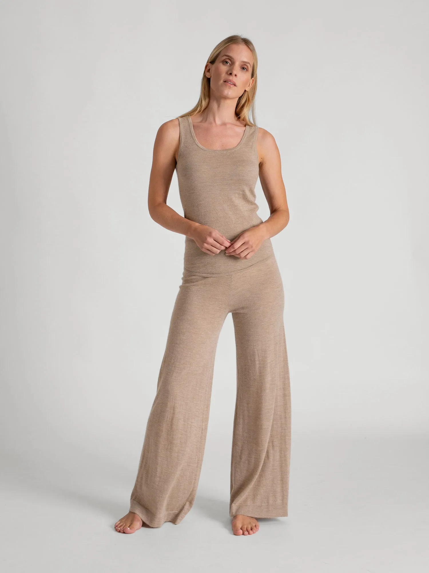 Kashmirbukse "Air pants" - taupe