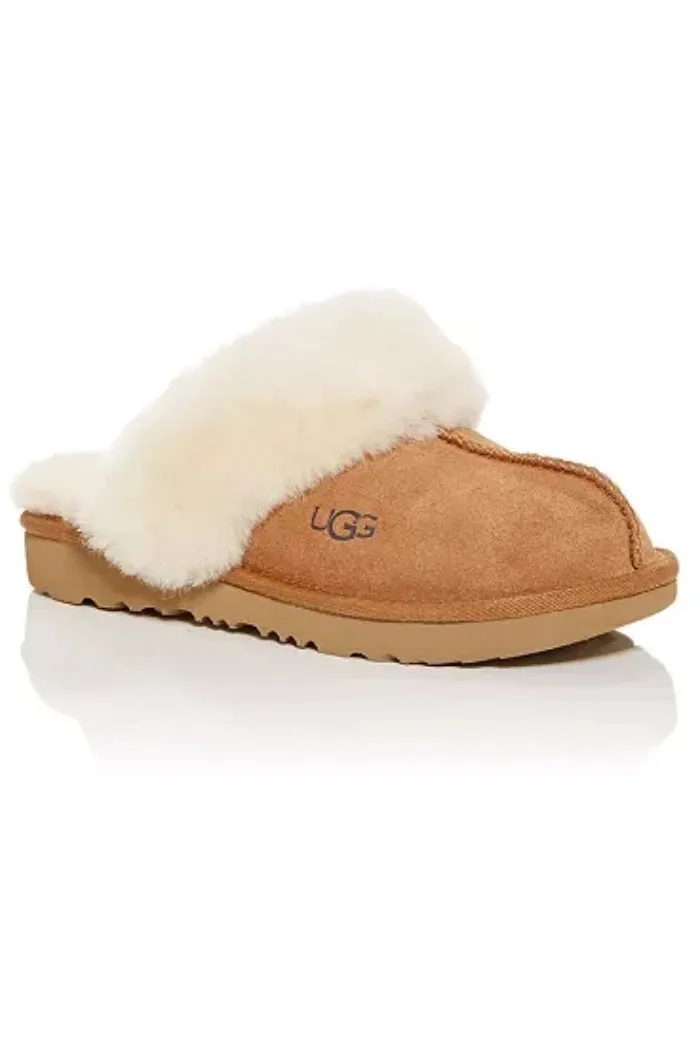 Kid's Cozy II Suede & Shearling Slippers