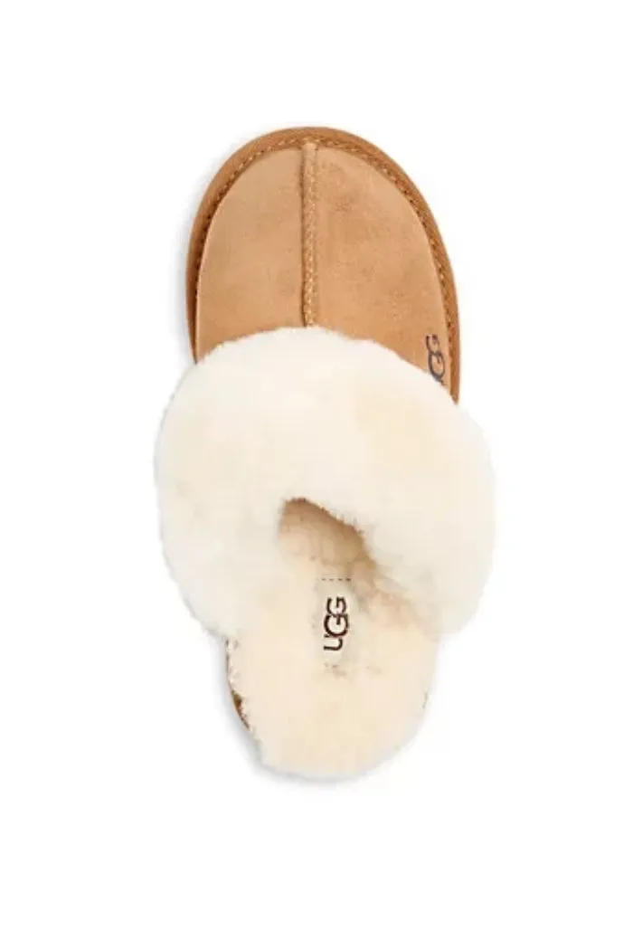 Kid's Cozy II Suede & Shearling Slippers