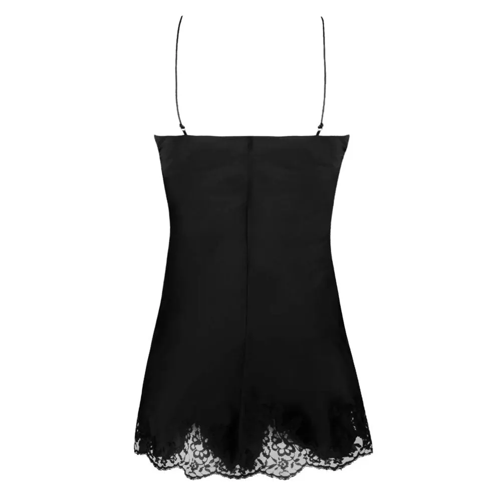 Lise Charmel 'Splendeur Soie' Black Silk Night Dress/Chemise