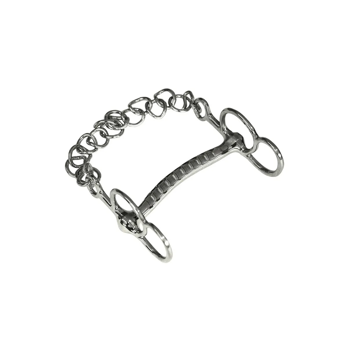 ONE PIECE BUTTERFLY BIT WITH CURB CHAIN