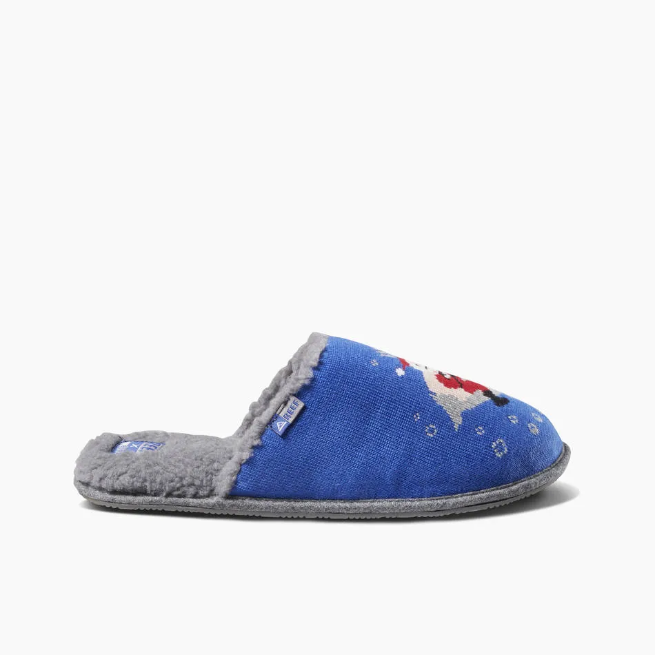 Reef Mens Tipsy Elves Slippers Sharky Santa