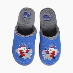 Reef Mens Tipsy Elves Slippers Sharky Santa